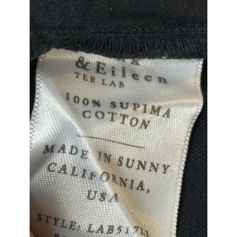 Frank & Eileen 100% Supima Cotton Shirt Small Sleeve Black Quiet Luxury LAB517LJ - Picture 7 of 7